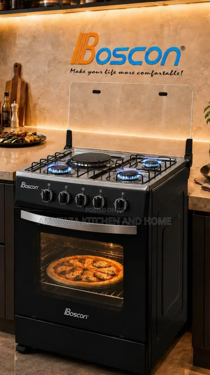 Boscon 3 Gas+1 Electric Standing Cooker With Oven,50*50cm (Automatic)