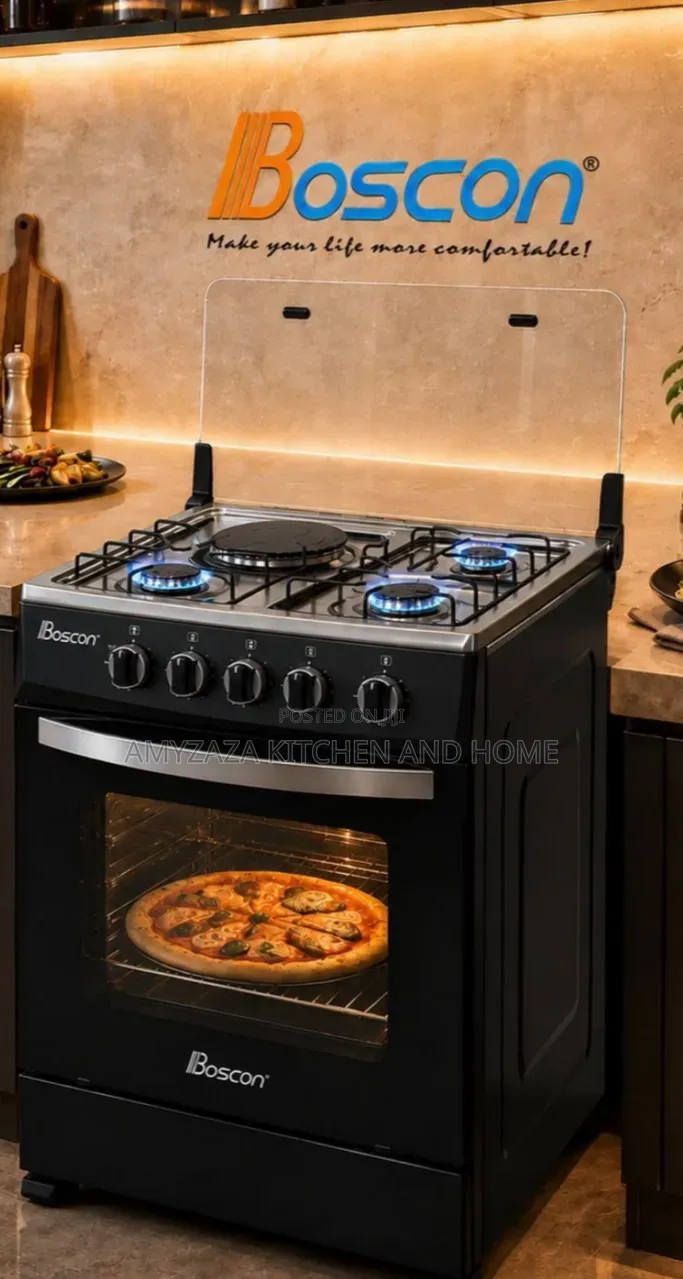 Boscon 3 Gas+1 Electric Standing Cooker With Oven,50*50cm (Automatic)