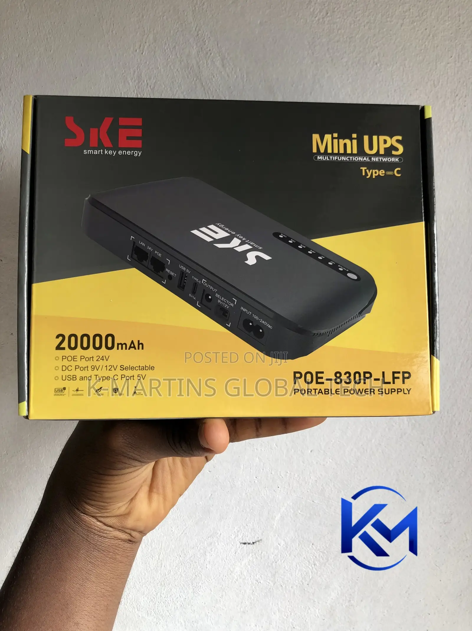 SKE POE-830P-LFP 20000mAh Mini UPS With PoE