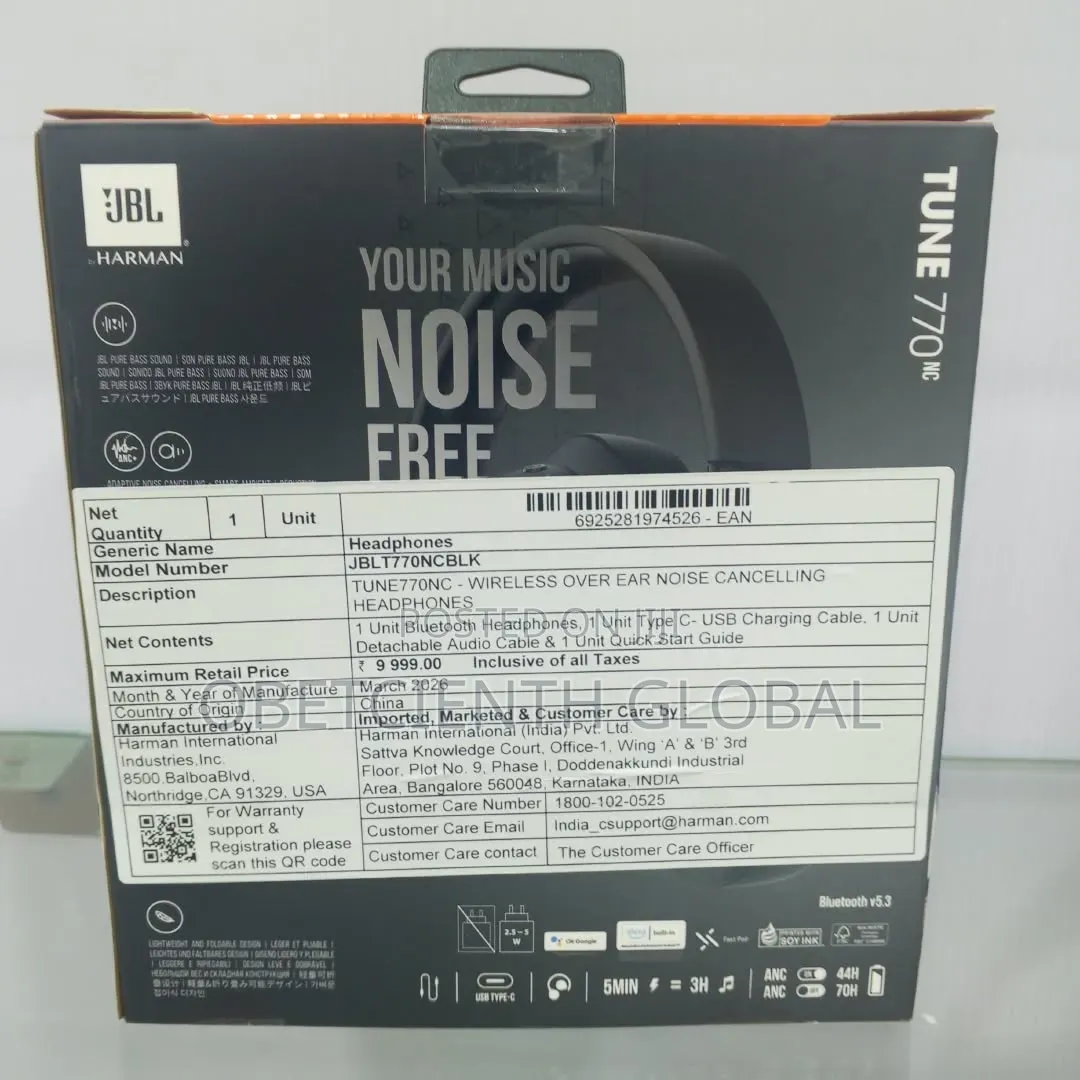 JBL Tune 770NC Adaptive Noise Cancelling Wireless Over-Ear Headphones