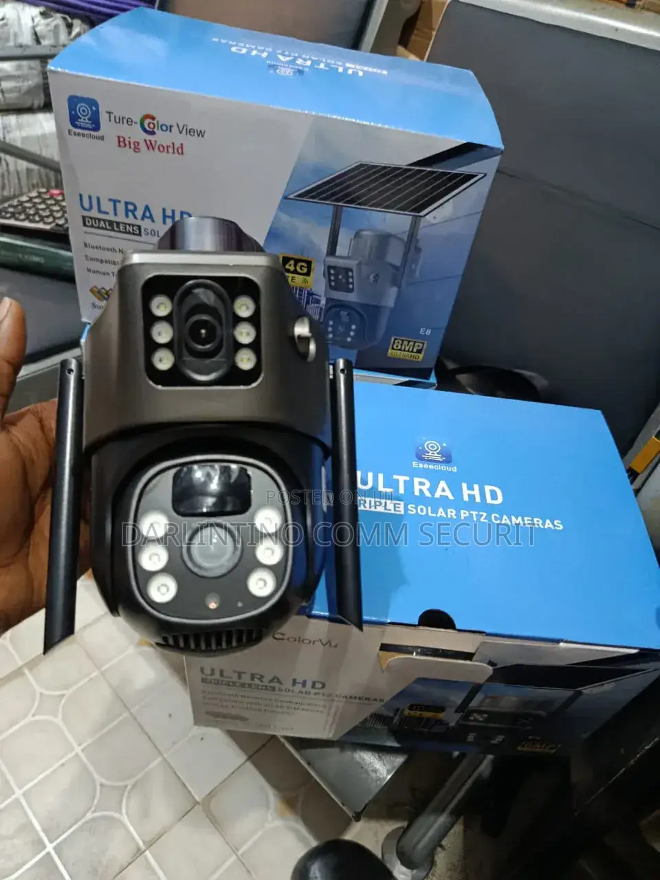 EseeCloud Ultra HD Dual-Lens / Triple-Lens Solar PTZ Security Camera