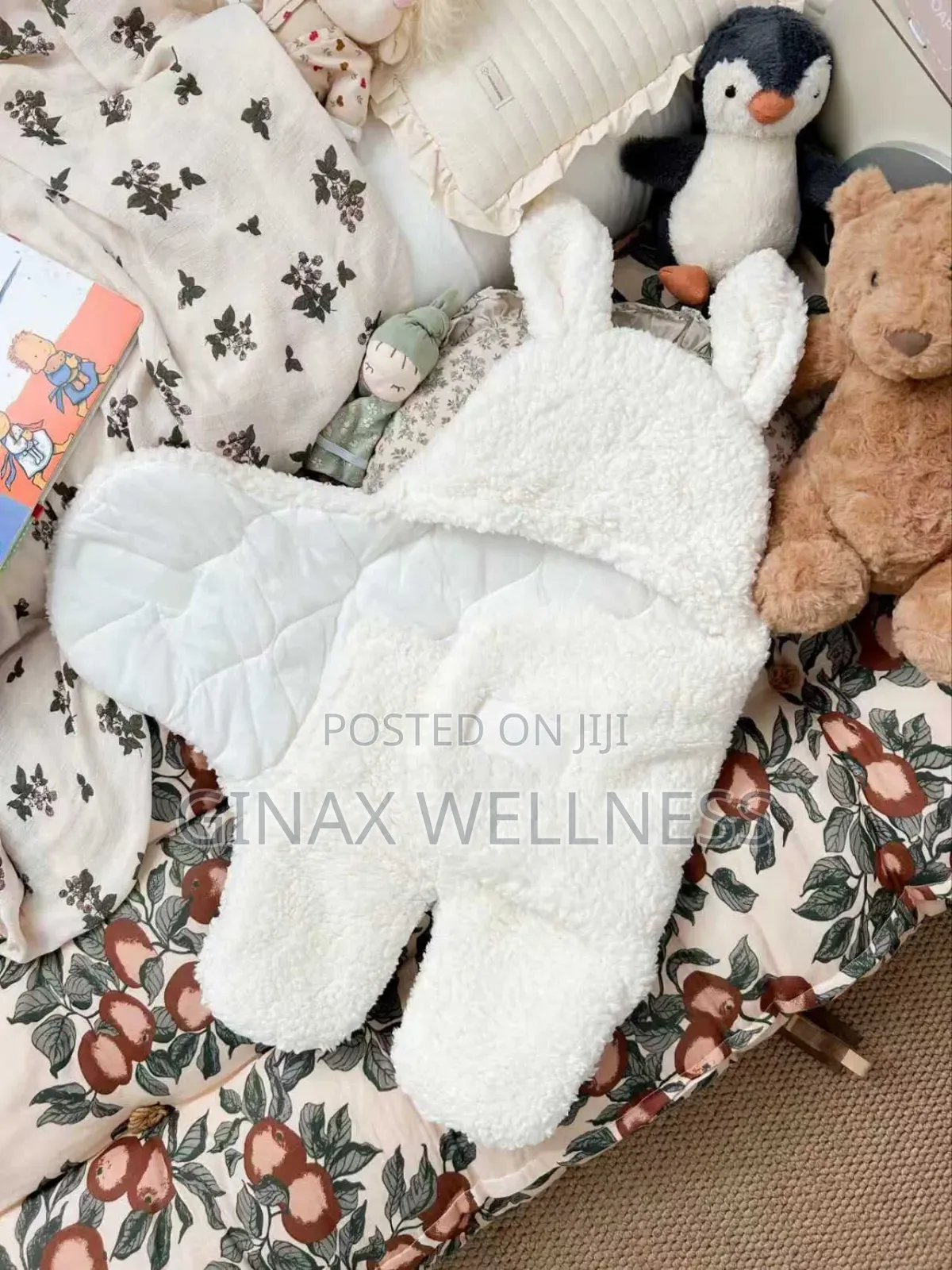 Thick Fluffy Baby Swaddle Blanket With Hood & Legs (0-9 Months)