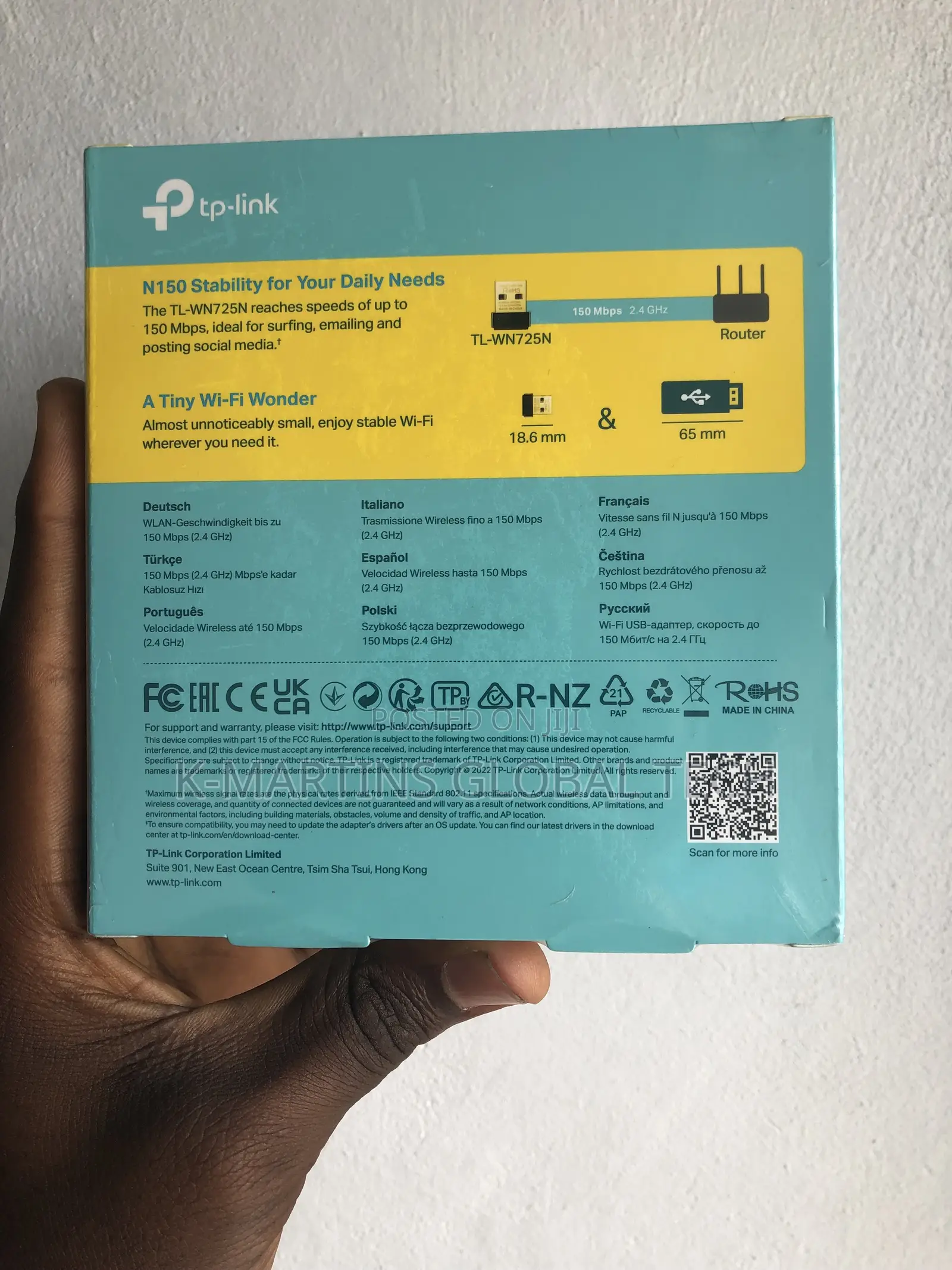 TP-Link TL-WN725N Nano USB WiFi Adapter 150Mbps