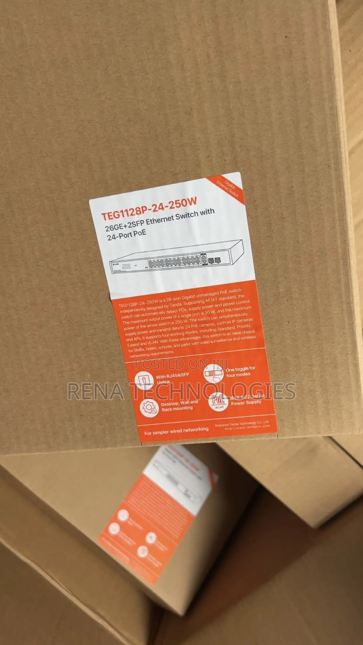 TEG1128P-24-250W 26GE+2SFP Ethernet Switch With 24-Port PoE