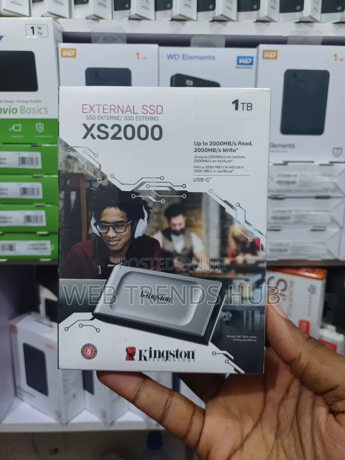Kingston XS2000 1TB Portable External SSD - Up to 2000mb/S Speed