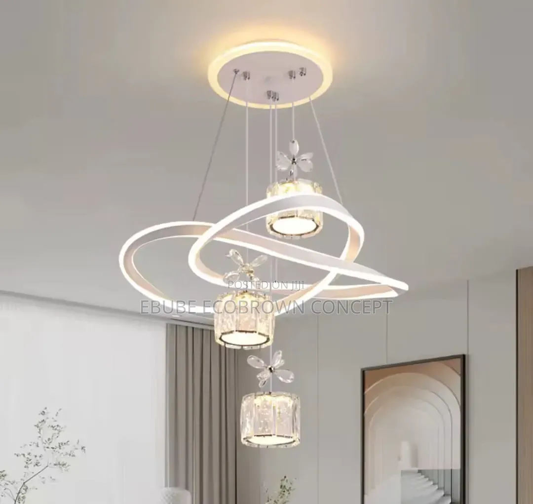 Chandelier LED Warm Lights Available for Modern Homes Interior