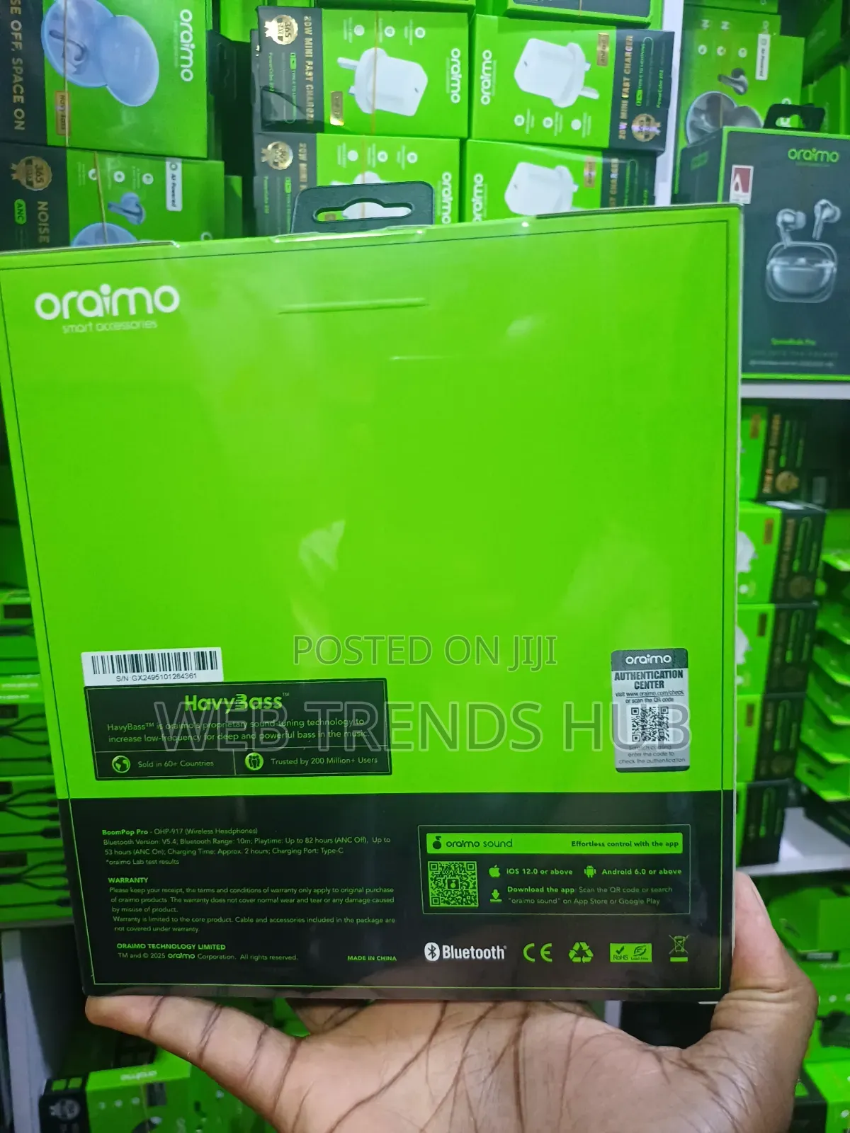 BoomPop Pro ANC Wireless Headphones (OHP-917) - 62H Playtime