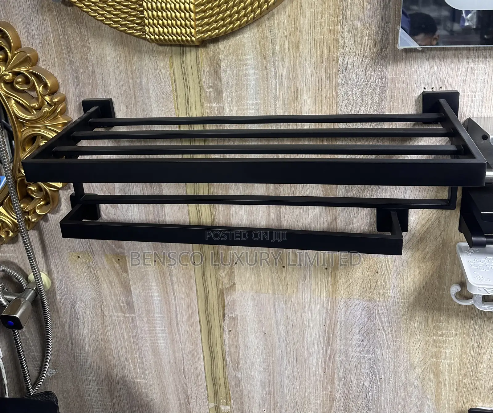 Multiple Towel Rail Black Matte