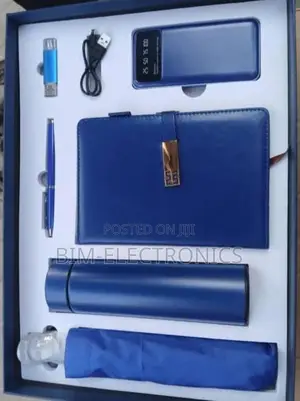 6 in 1 Souvenirs With Pen,Flask,umbrella,Powerbank,Flashdrive Note Pad