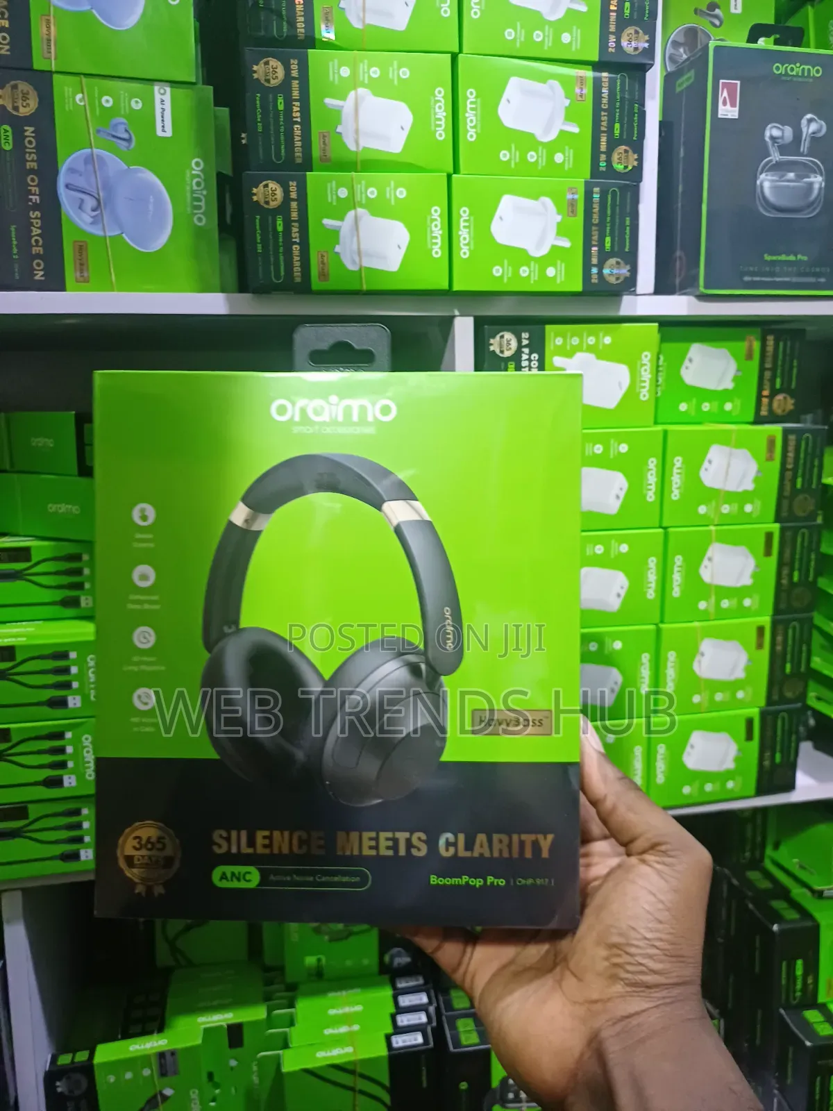 Oraimo BoomPop Pro ANC Wireless Headphones (OHP-917) - Black