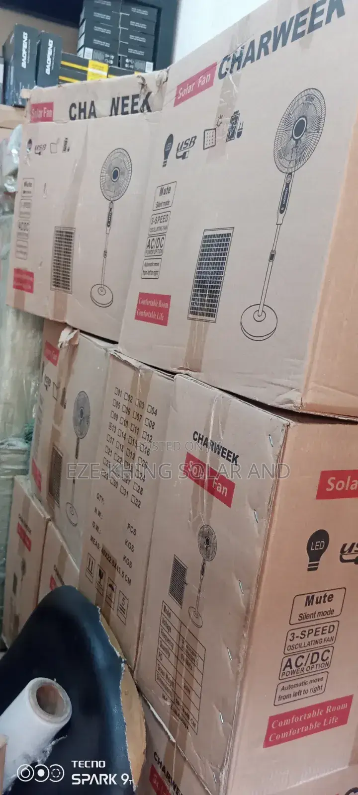 Solar Rechargeable Fan