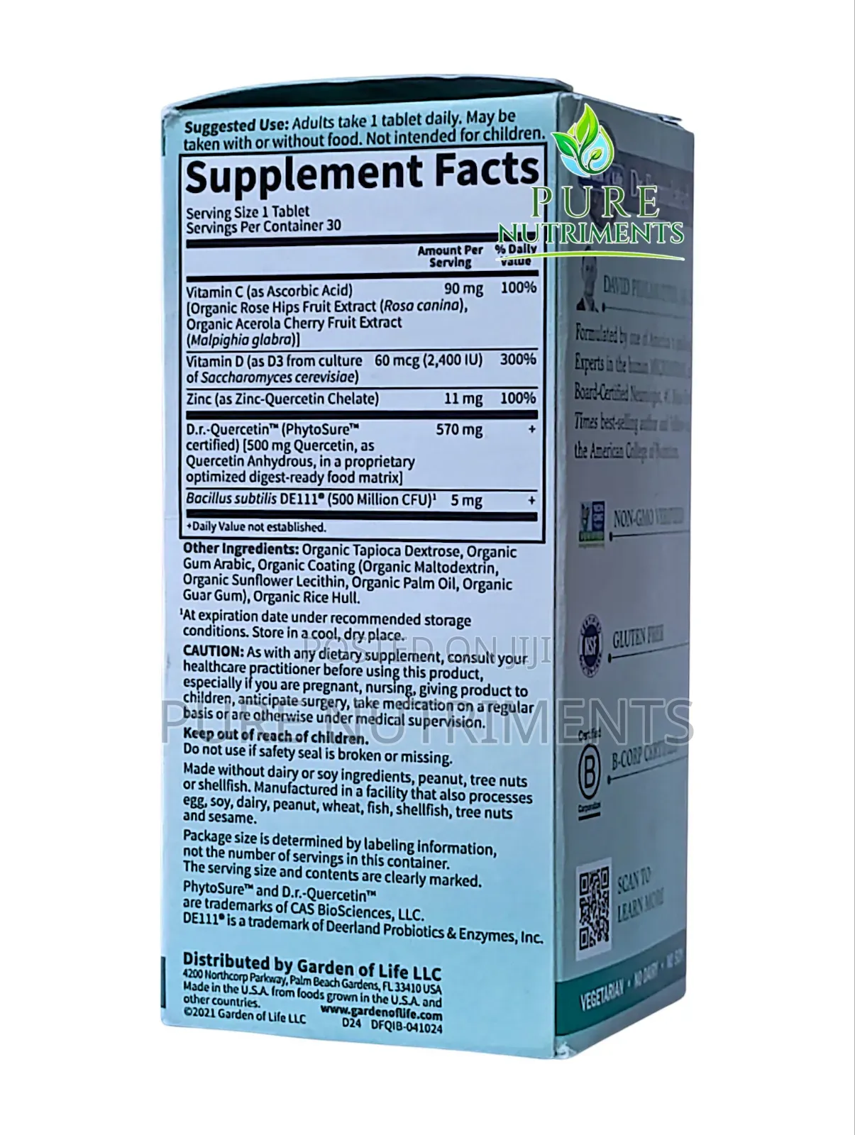 Dr. Formulated Quercetin Immune Supplement 500 Mg