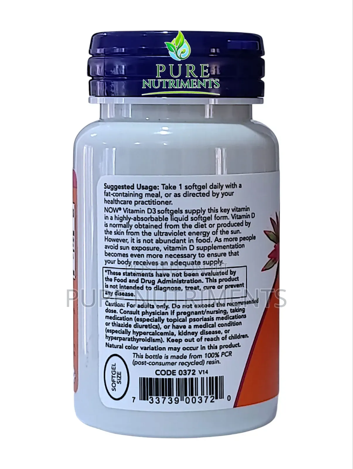 Now Foods Vitamin D3 5,000 IU 120 Softgels_ Immunity Bone Health