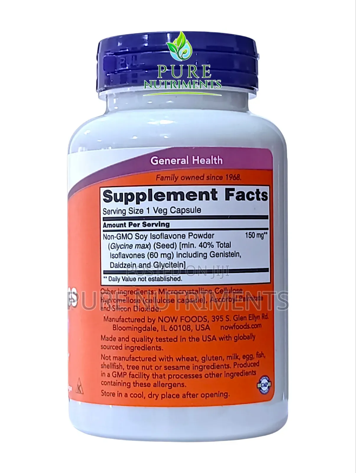 NOW Foods Soy Isoflavones 60mg Isoflavones 120 Caps_ Endocrine Support