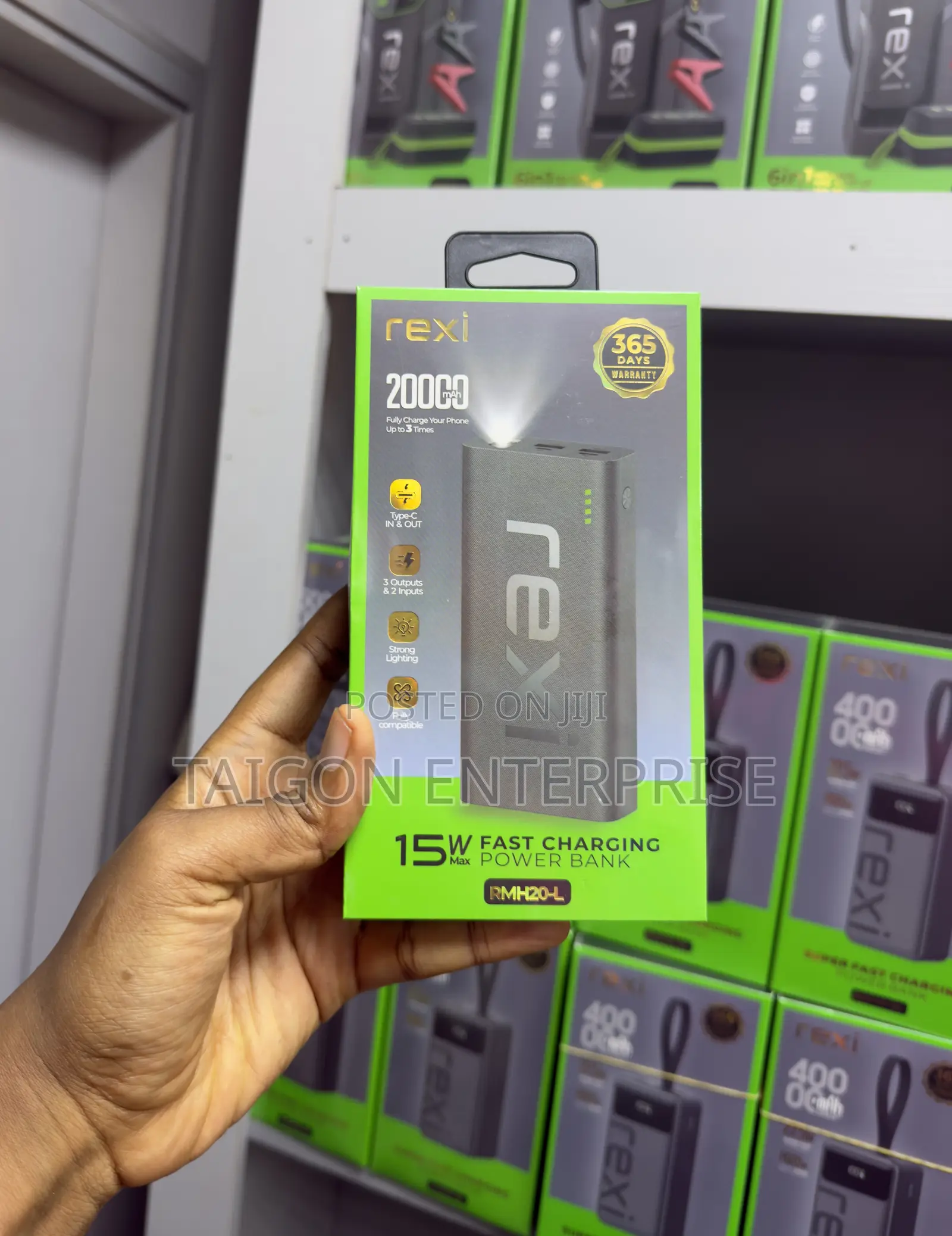 Rexi 20,000mAh (15W) Fast Charging Powerbank (RMH20-L)