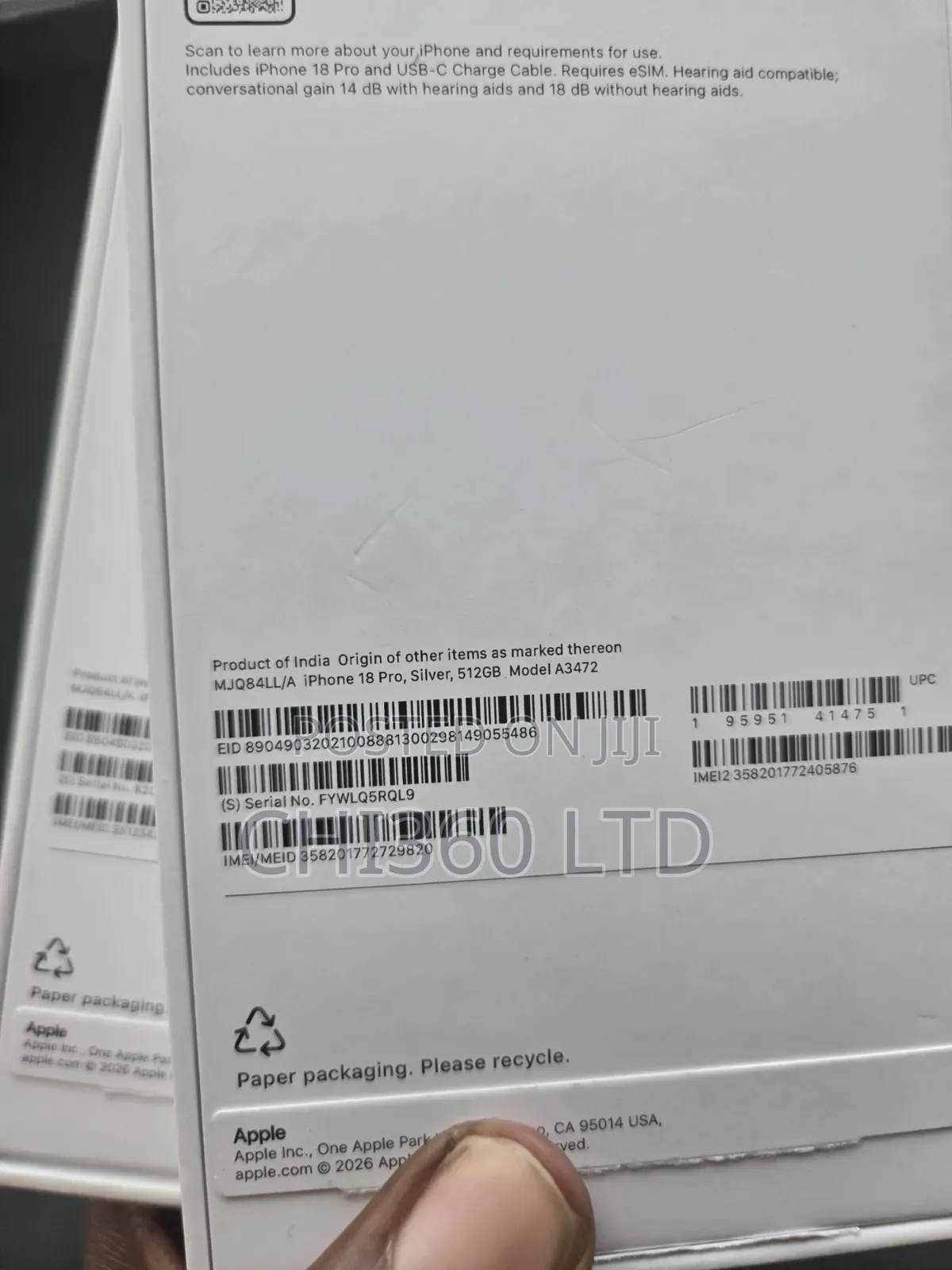 Apple iPhone 18 Pro 512 GB White
