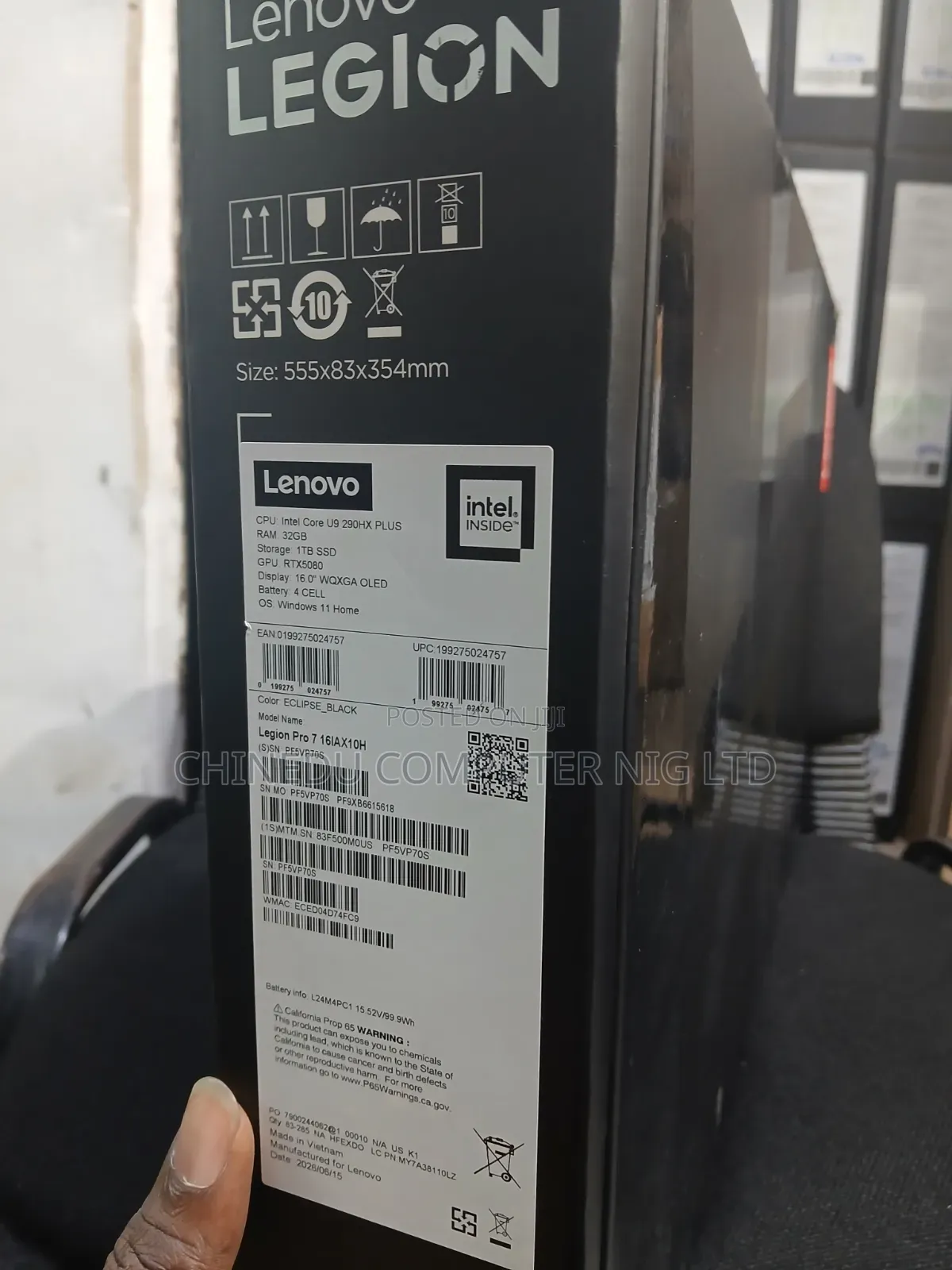 New Laptop Lenovo Legion Pro 7 32GB Intel Core Ultra 9 SSD 1T