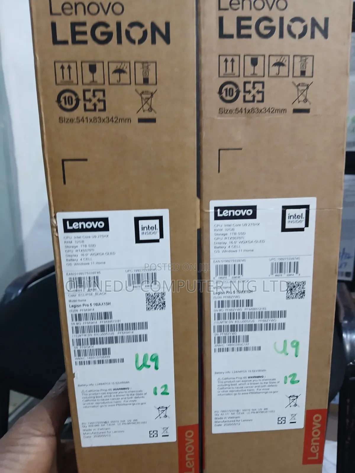 New Laptop Lenovo Legion 5i 32GB Intel Core Ultra 9 SSD 1T