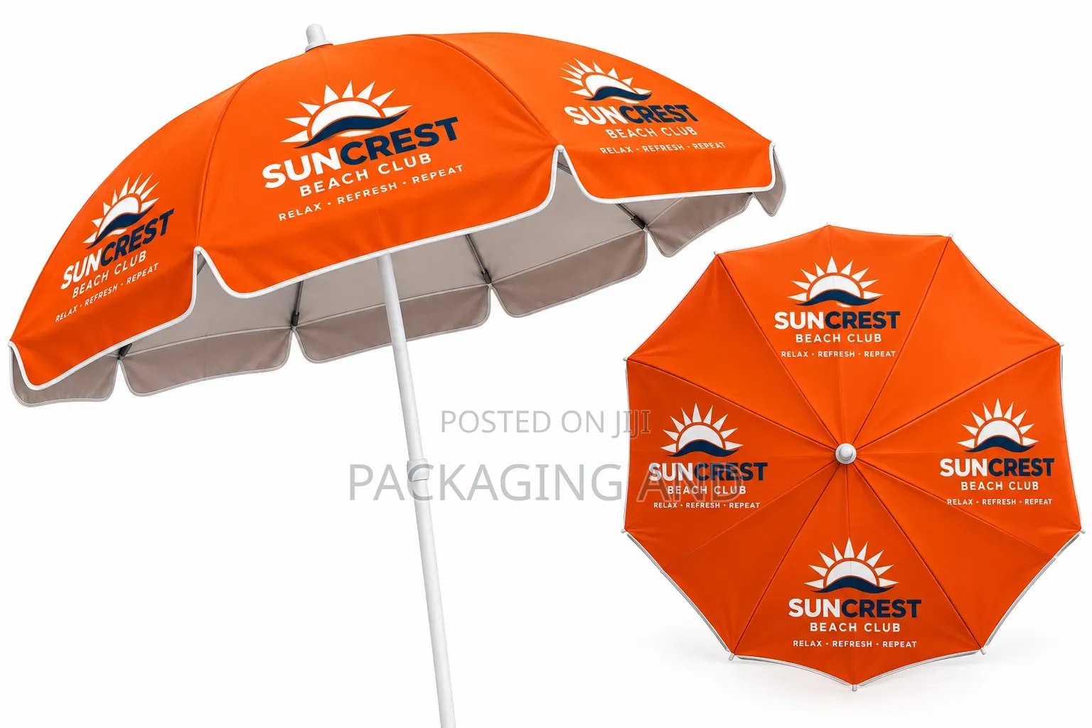 Big Branded Marketing Umbrella – 4-Side Advertising Print
