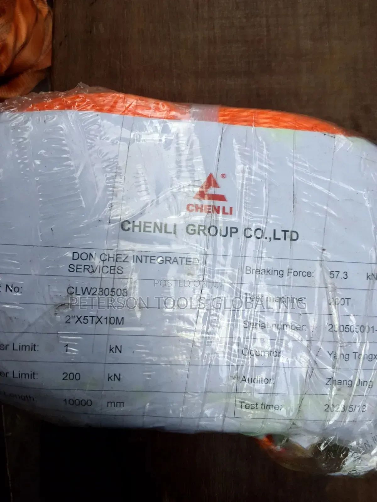 2" 5ton X10m Cargo Lashing Belt