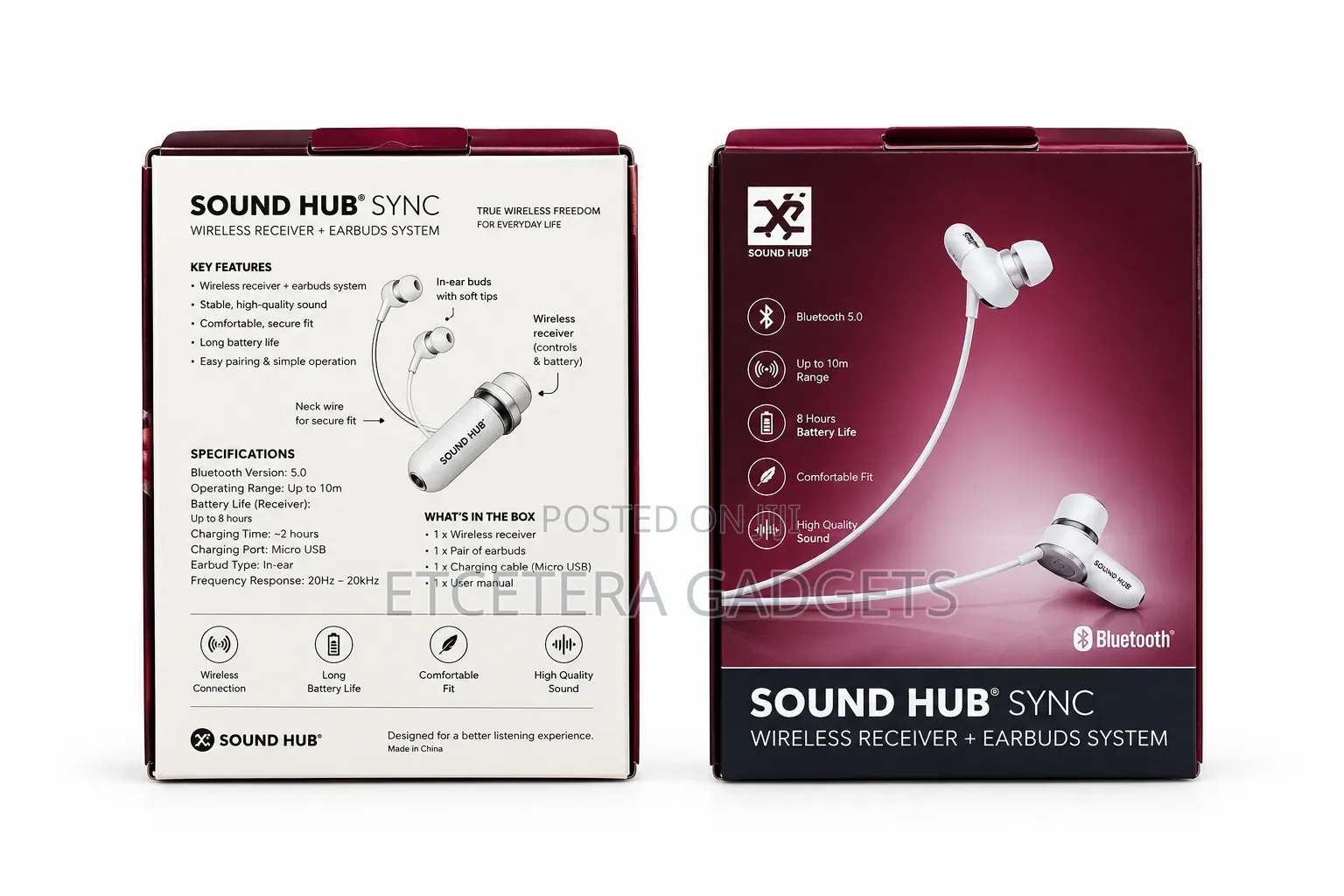 Sound Hub Wireless Receiver + Earbub System