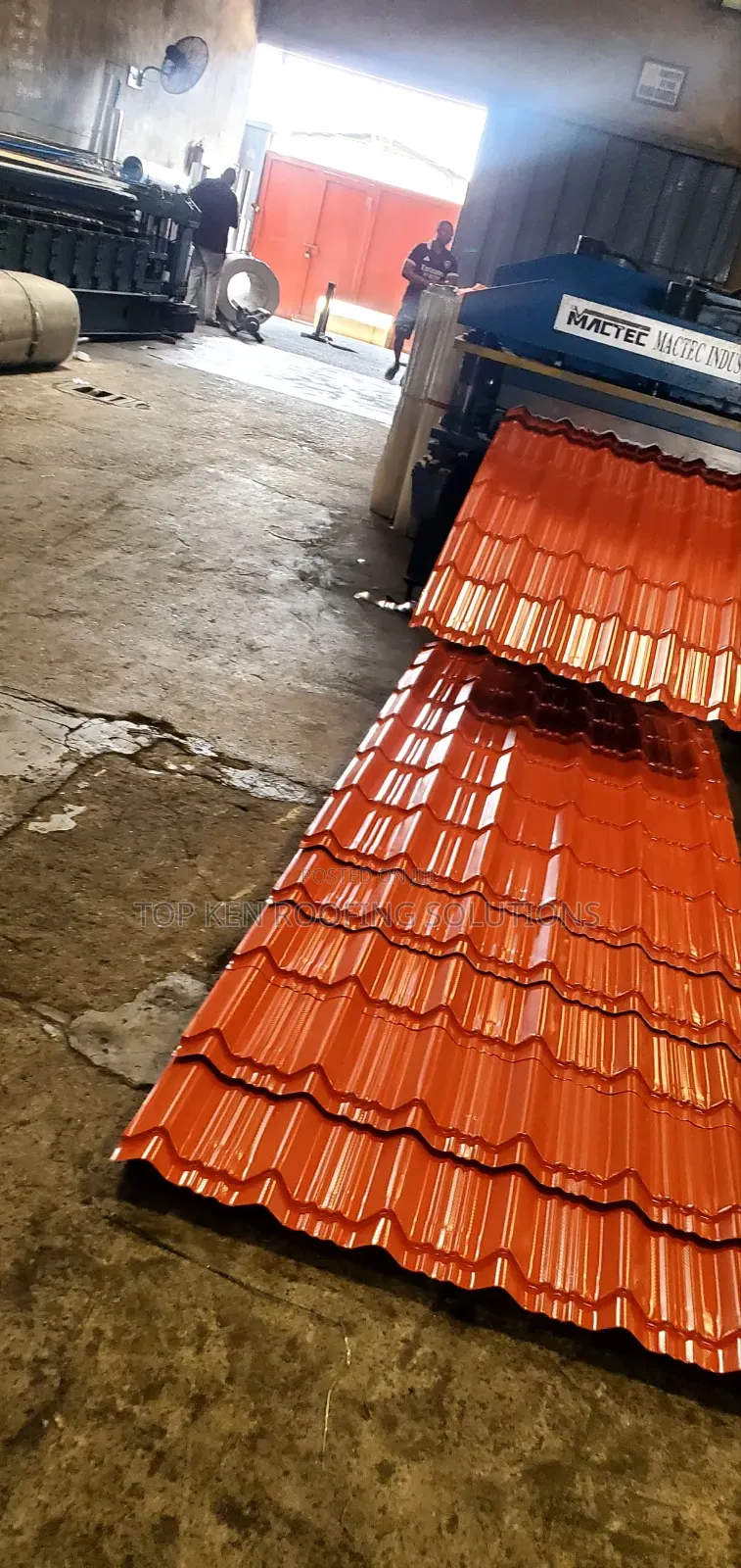 Buy 0.50mm Red Step Tile Aluminium Roofing Sheets in Nigeria