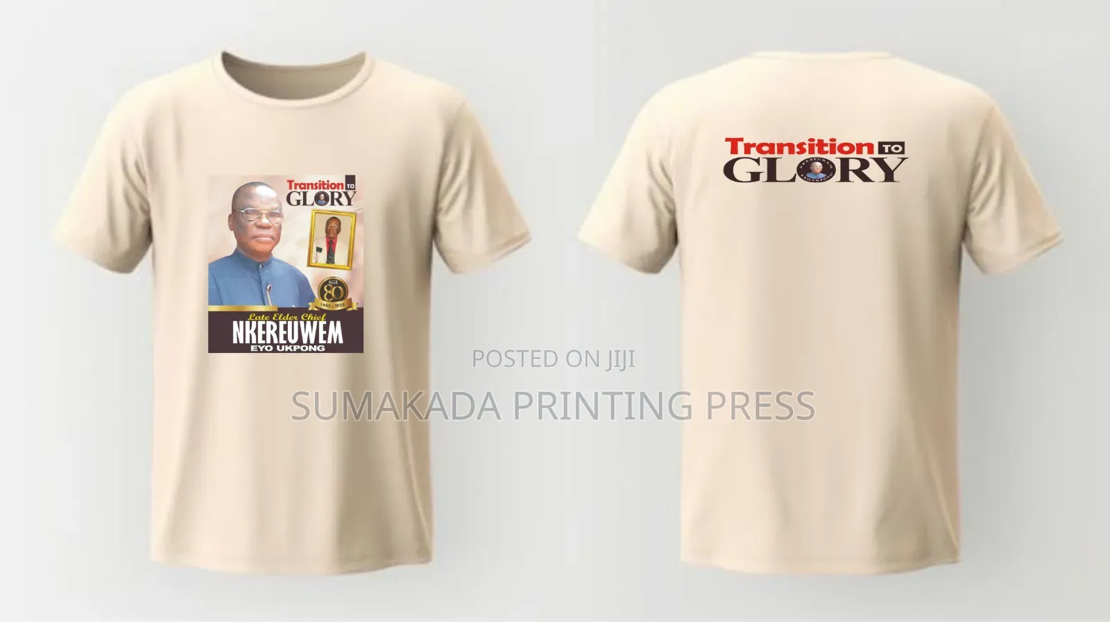 Burial & Memorial T-Shirts/Polos | Custom Photo & Name Printing–₦5,000