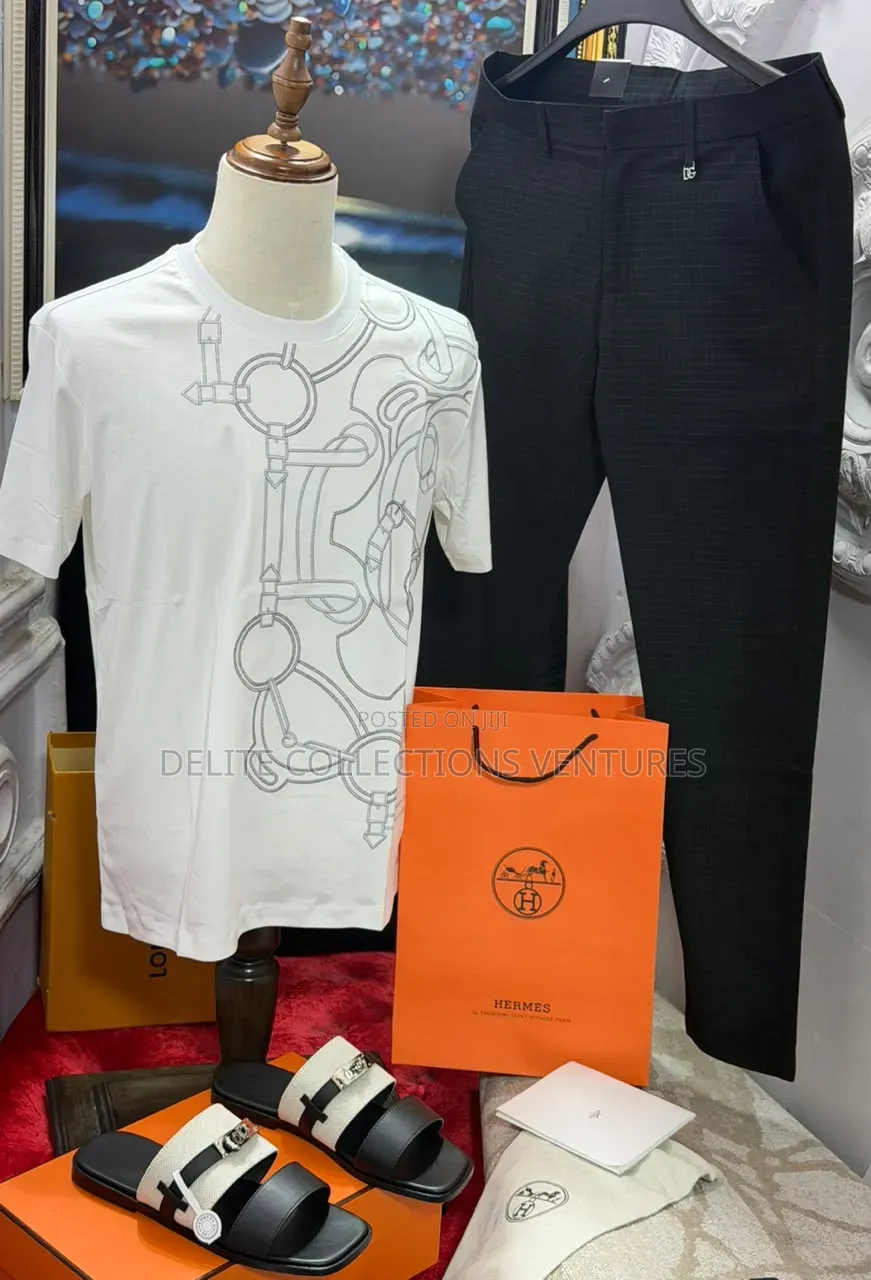 *original Luxury Hermes Fited Top and Pant Outfit
