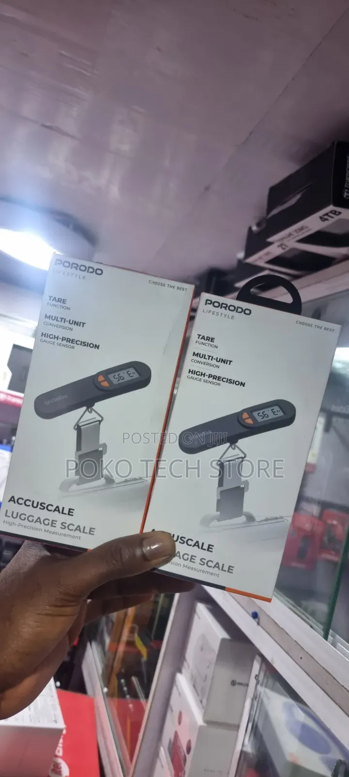 Porodo Lifestyle Accuscale High-Precision Digital Luggage Scale
