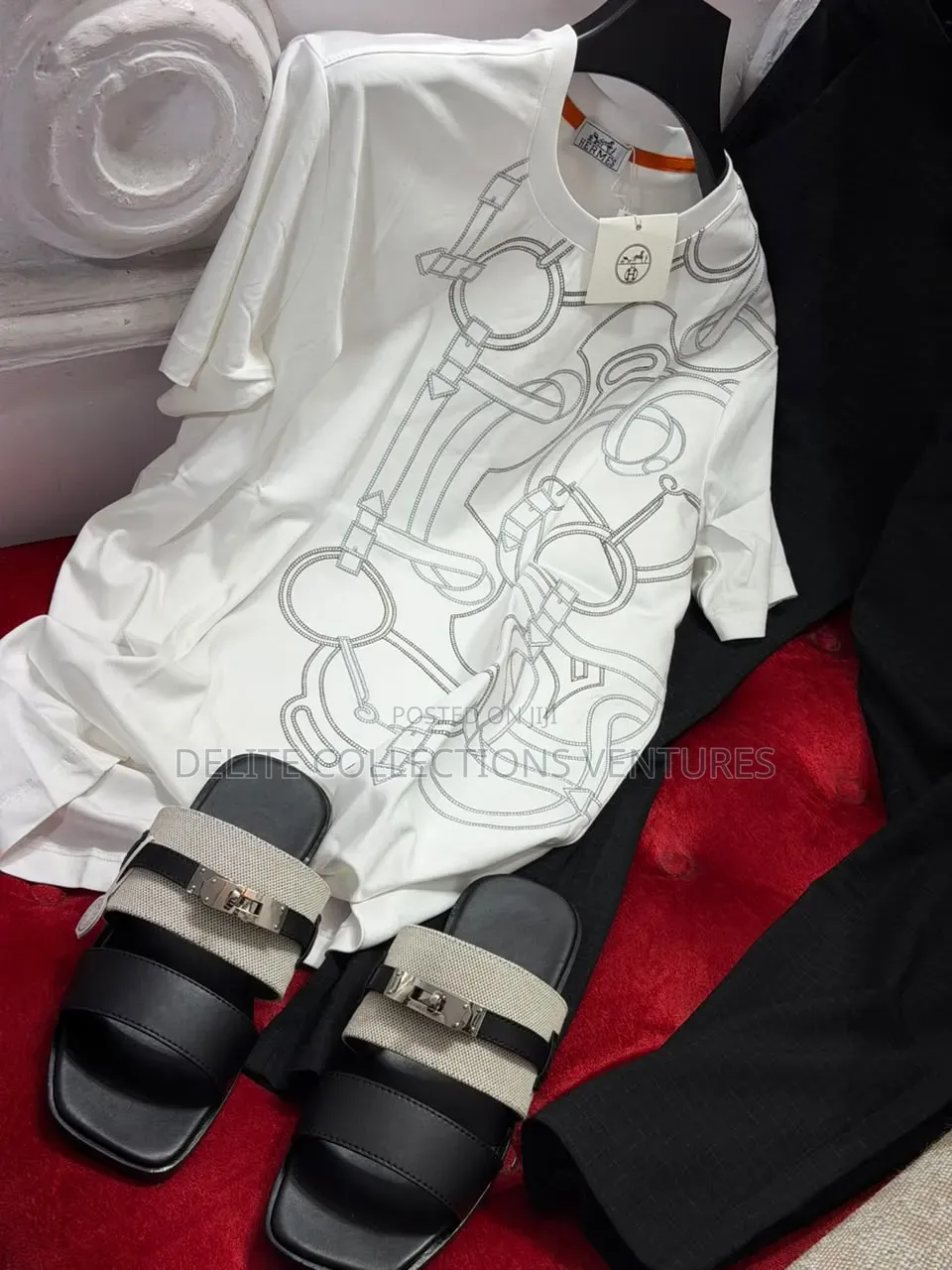 *original Luxury Hermes Fited Top and Pant Outfit