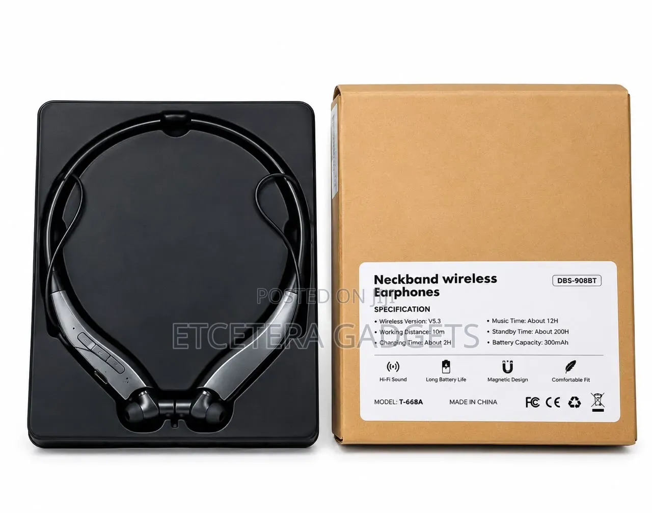 Bluetooth Neckband Wireless Earphones – 22hrs Battery, Bluetooth 5.0