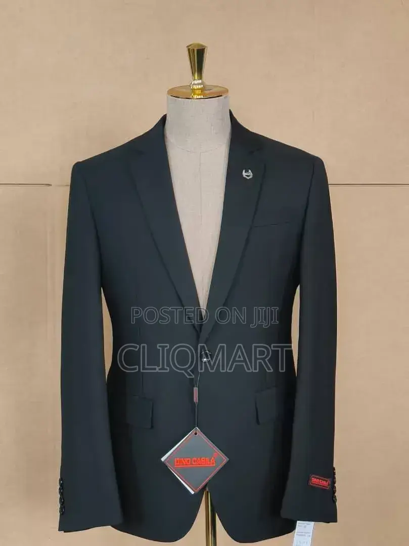 Slim Fit Suit Blazer – Dino Casila Single-Breasted Notch Lapel Jacket
