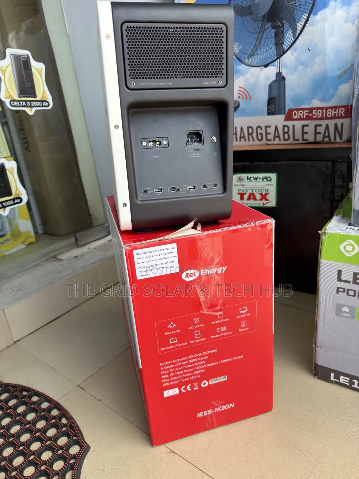 Itel Power Tank 1000 Portable Power Station – 2kWh LiFePO4, 1000W