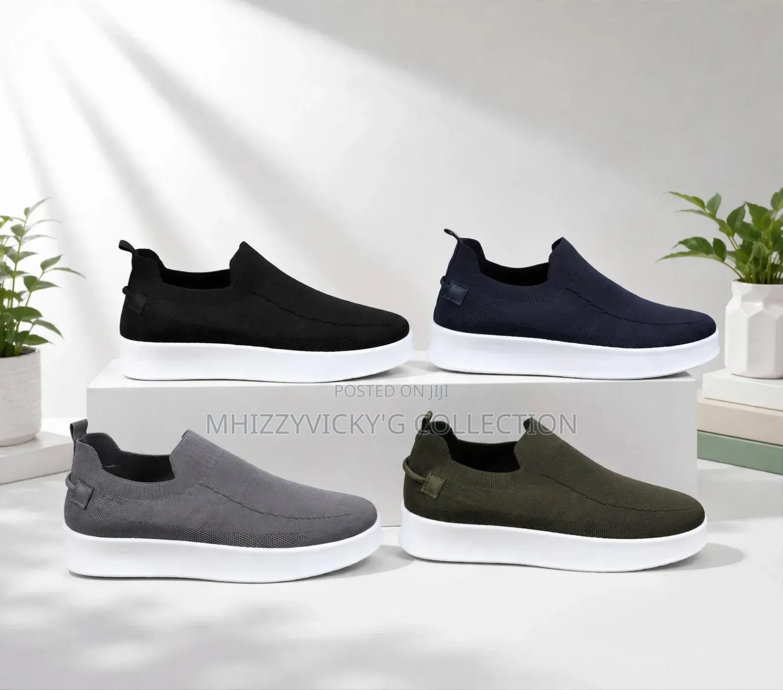 Men's Knitted Slip-on Sneakers -