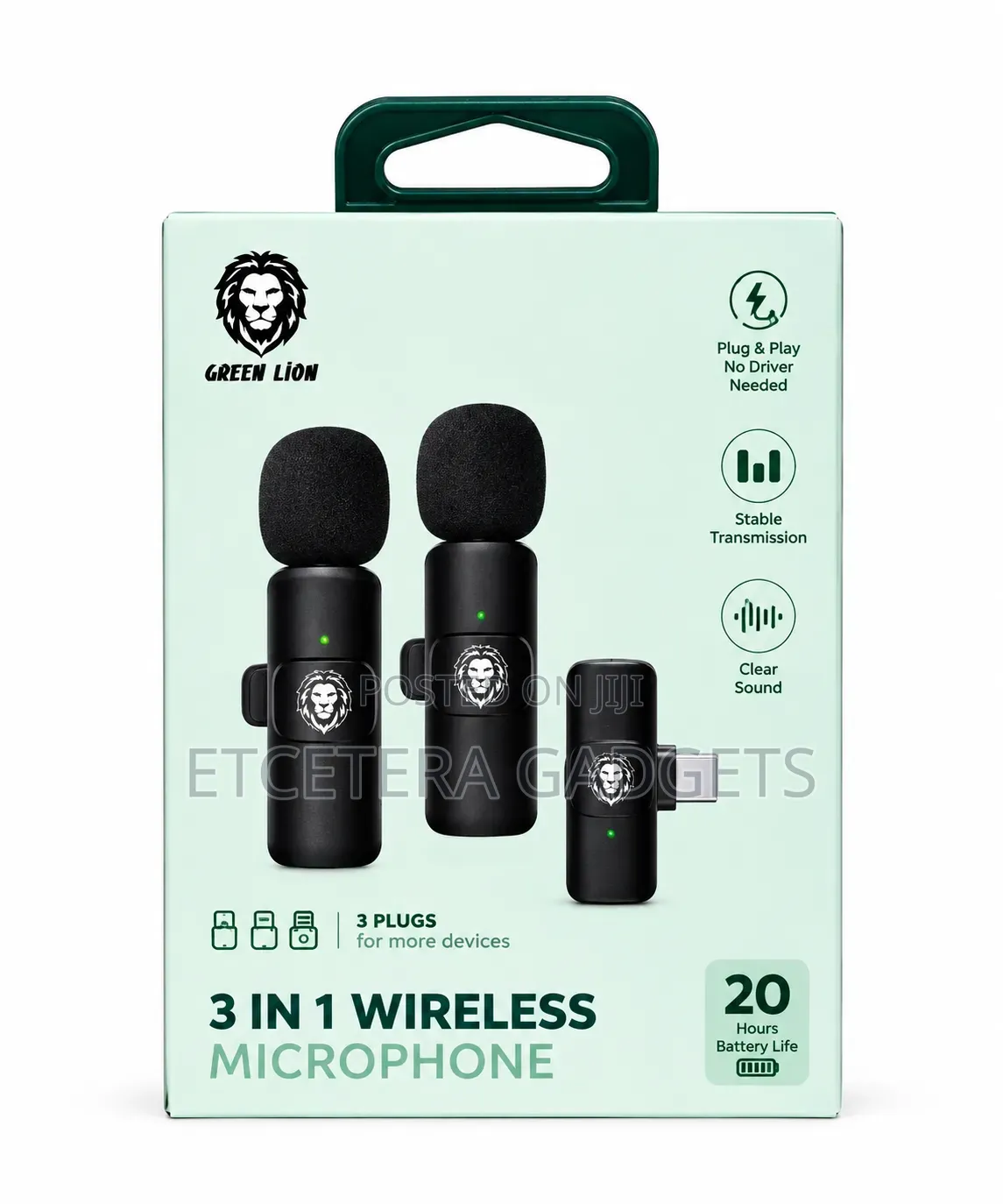 Green Lion 3 in 1 Wireless Microphone