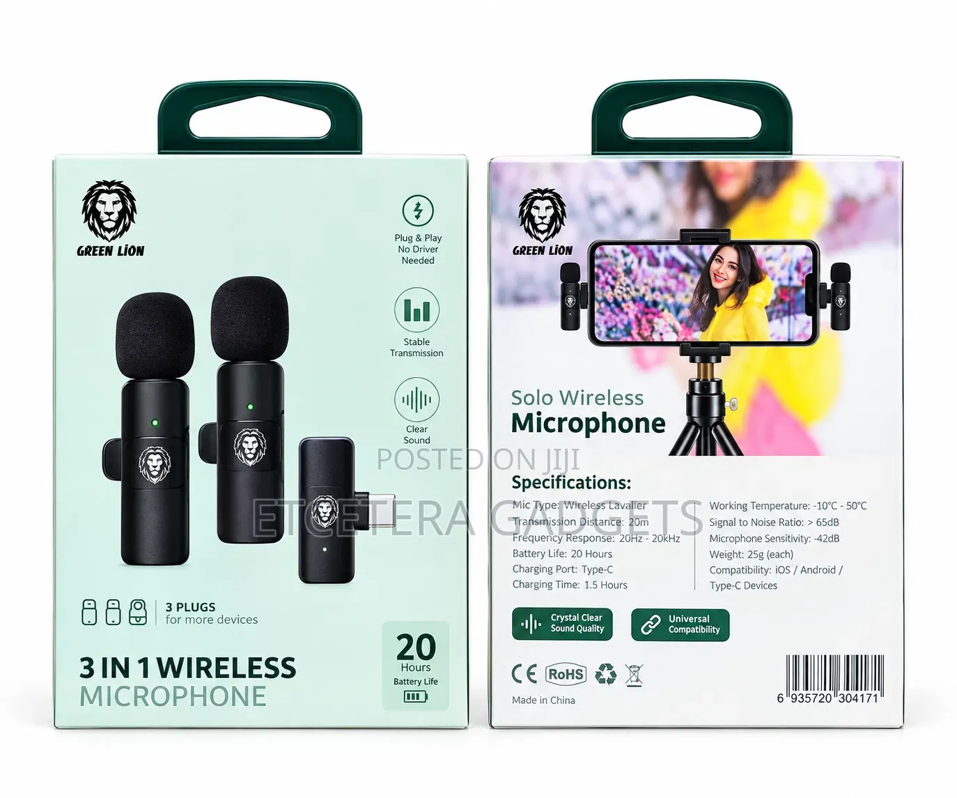 Green Lion 3 in 1 Wireless Microphone