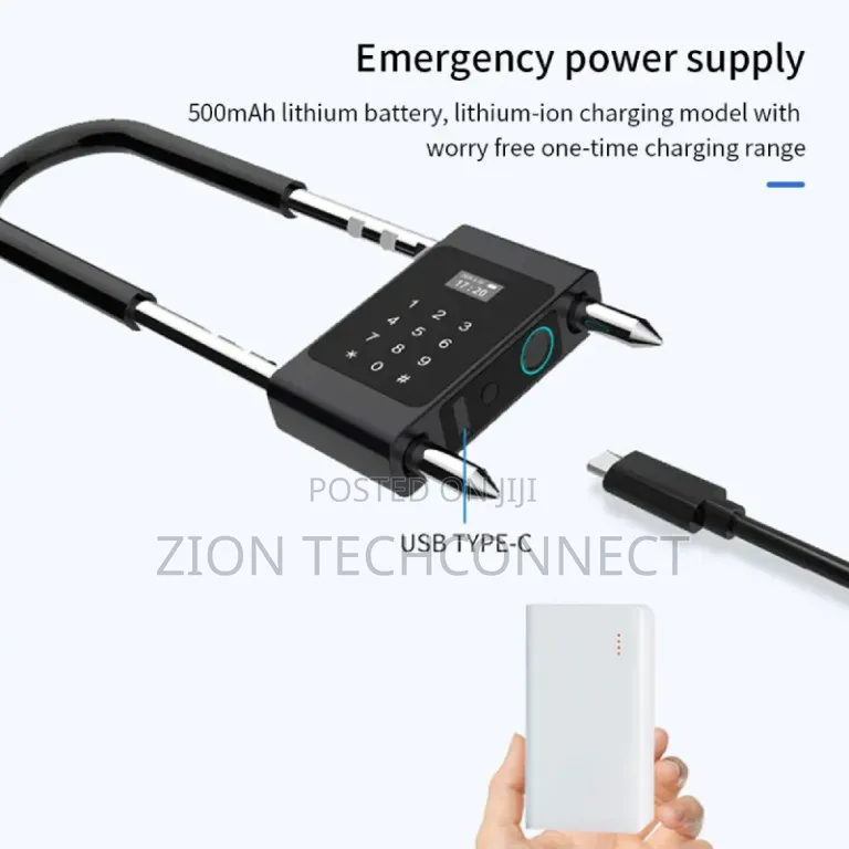 Intelligent U Shaped Padlock for Big Warehouses, Stores, Offices