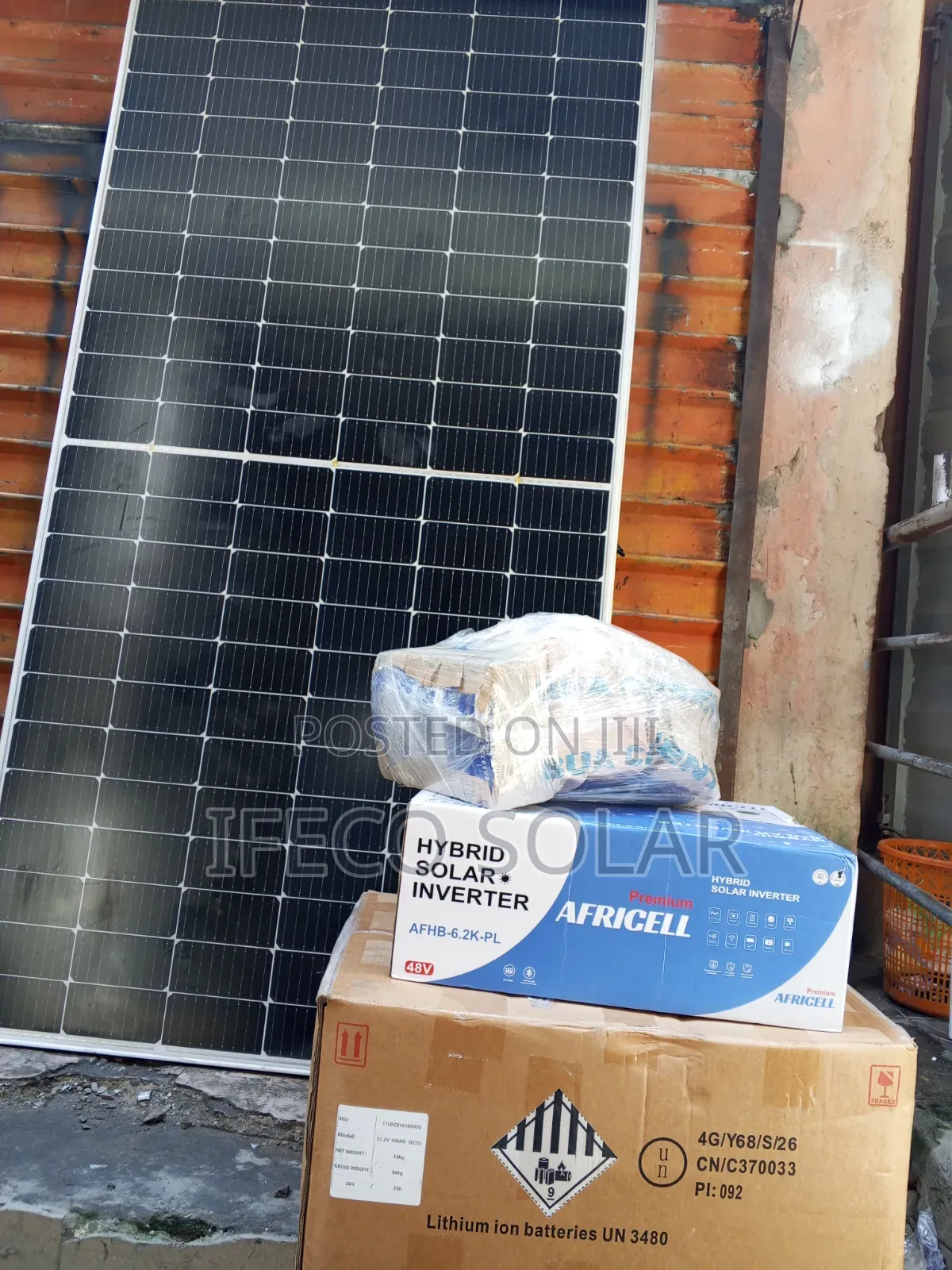 Full Set Up of Eco -Worthy 5kwh Lithium Battery 48v