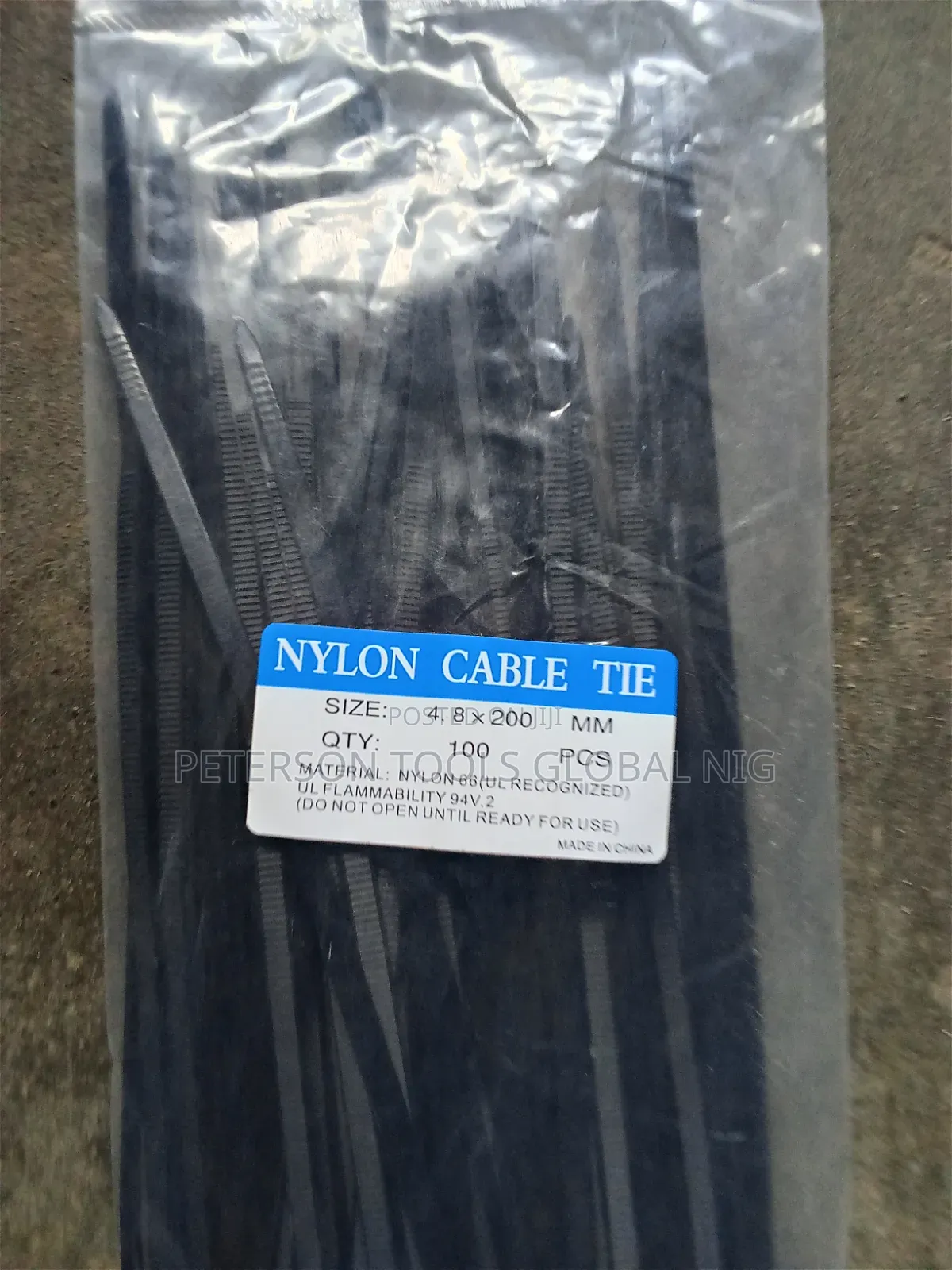 4.8 X 200mm Nylon Cable Zip Tie 100pcs