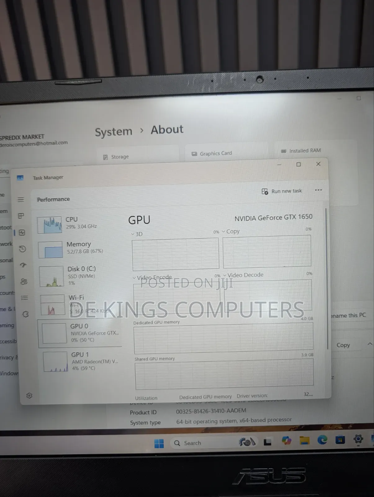 Laptop Asus TUF Gaming FX504 8GB AMD Ryzen 5 SSD 256GB