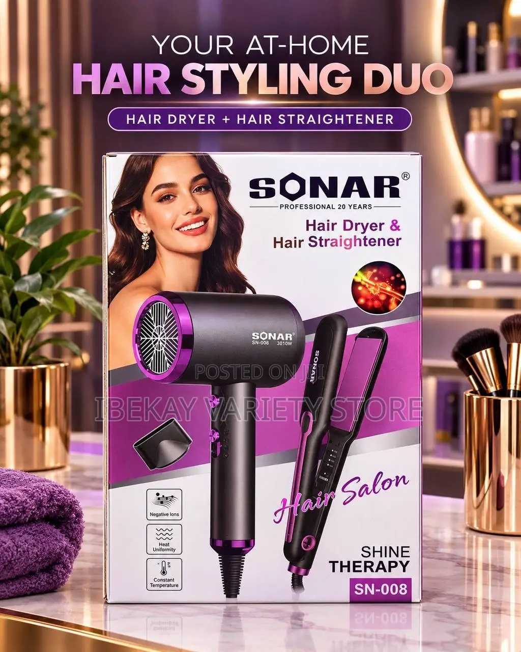 2in1 Sonar Hair Styling Set