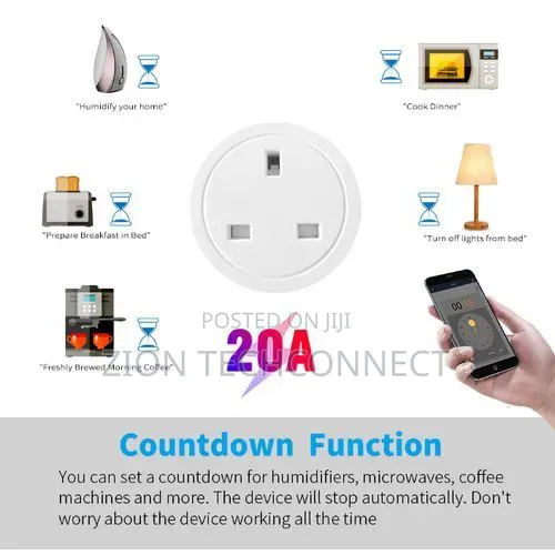 Wifi Smart Plug 20a Adapter Wireless Remote Control