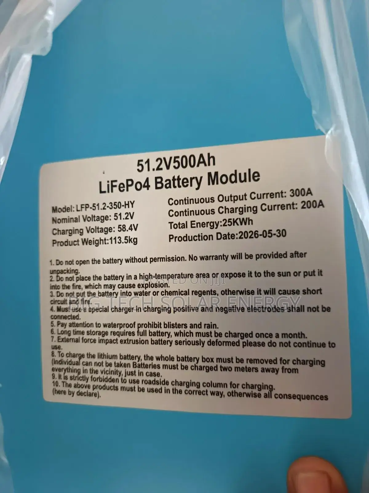 25kwh Africell Lithium Ion Battery