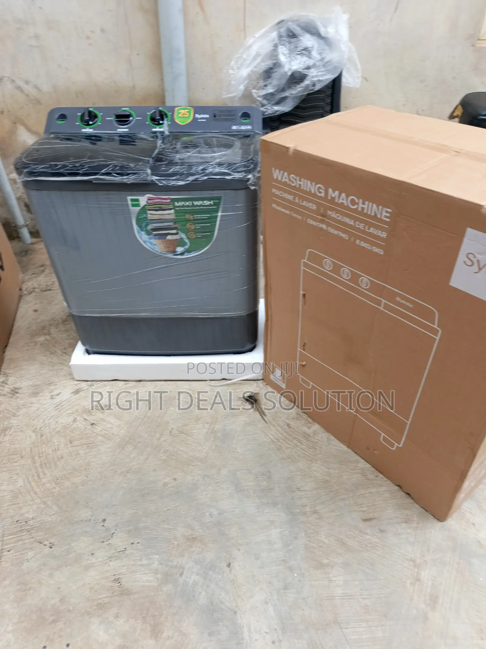 Syinix Semi Automatic Washer With Powerful Spin Dryer