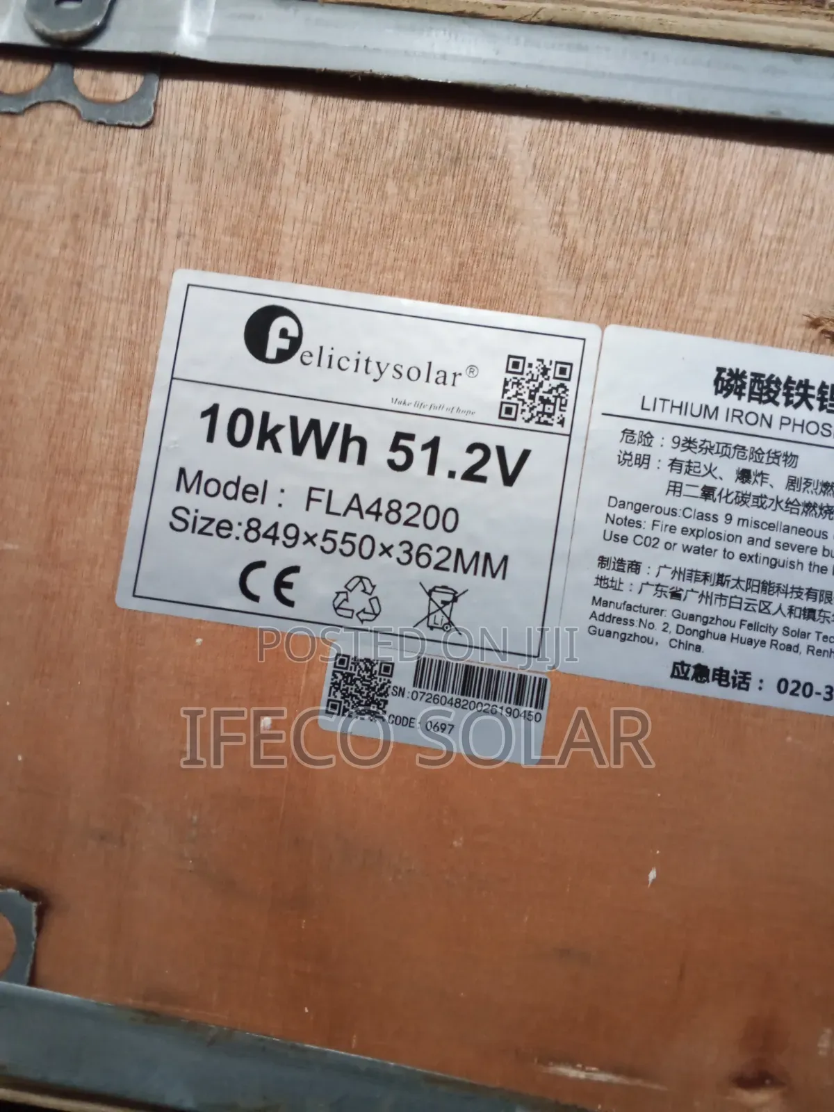 Felicity 10kwh Lithium Battery
