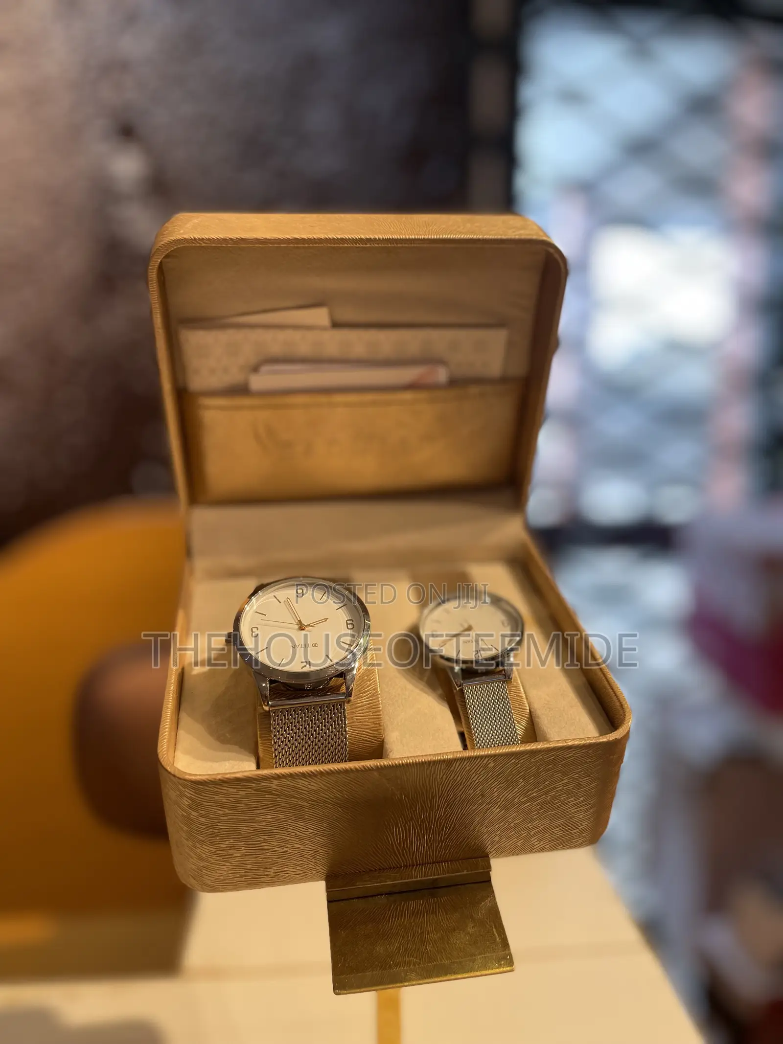 Luxury Titan Couple Watch Set for Him and Her