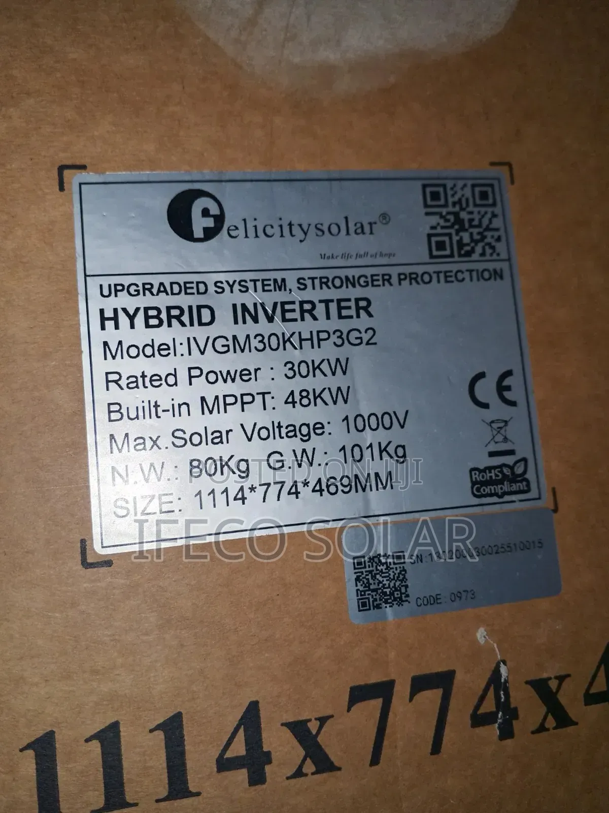 30kva Felicity Hybrid Inverter
