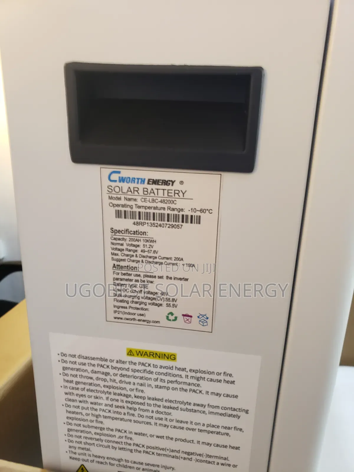 10kwh 48v Cworth Lithium Battery