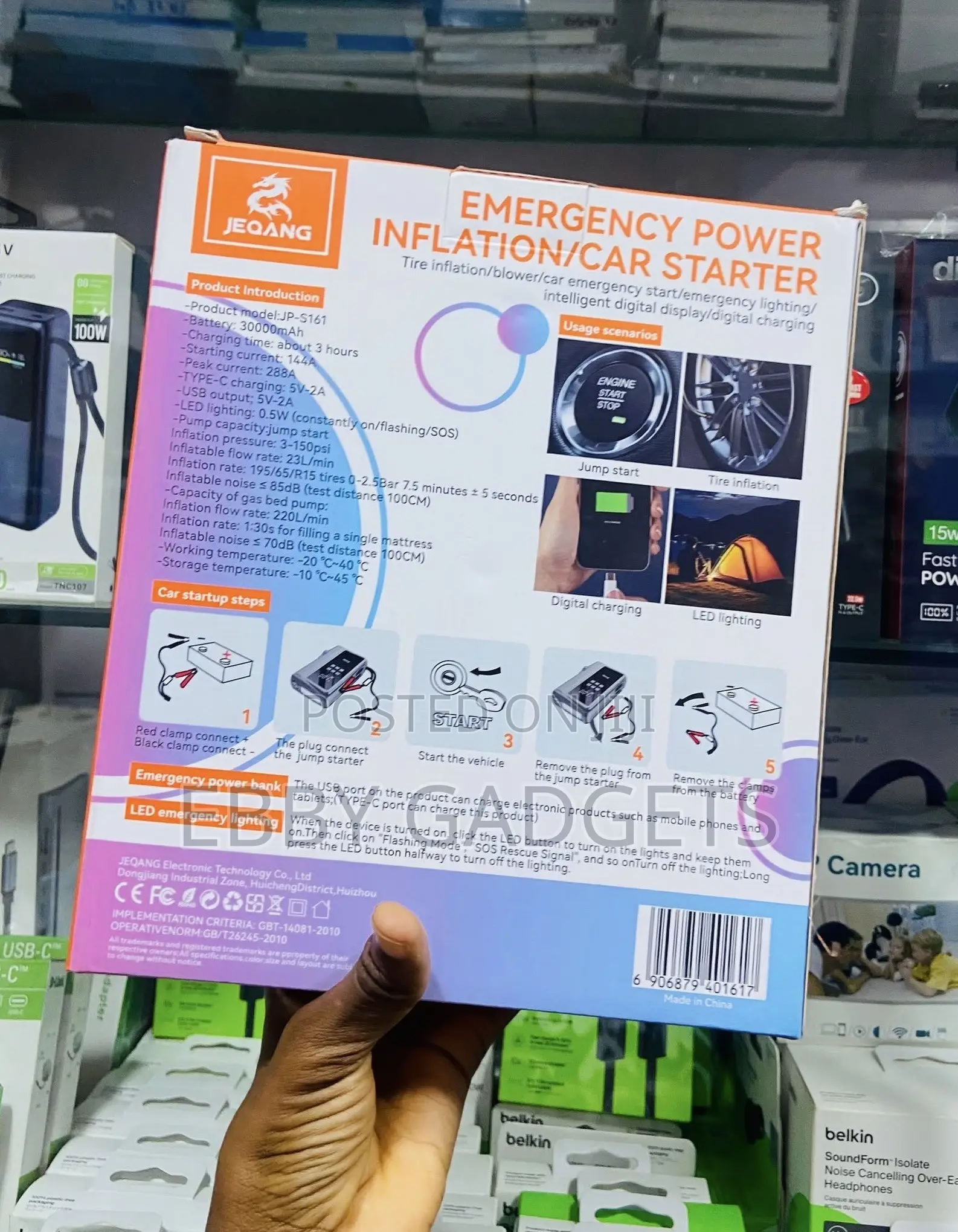 Emergency Power Inflation Car Starter