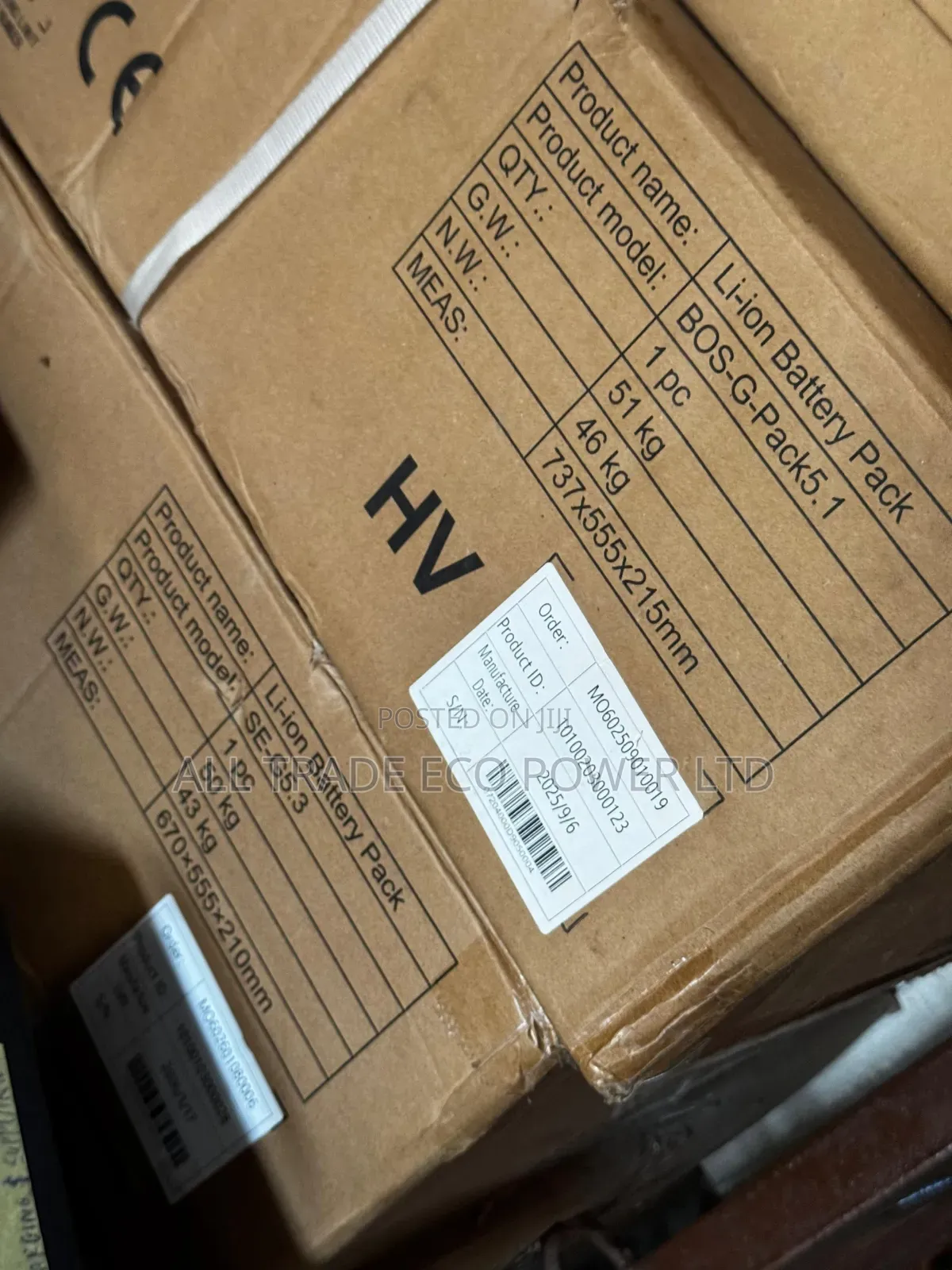 DEYE High-Voltage 5kWh BOS-G-Pack5.1 (HV) Lithium Battery